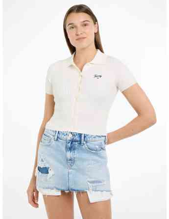 Tommy Jeans - TJW SS RIB SCRIPT POLO CARDIGAN Tbilisi