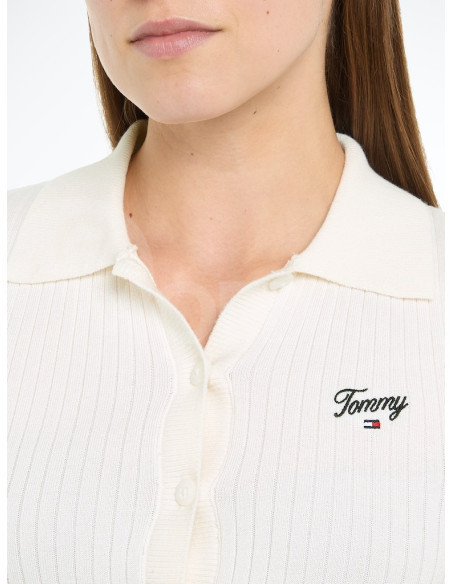 Tommy Jeans - TJW SS RIB SCRIPT POLO CARDIGAN Tbilisi - photo 6
