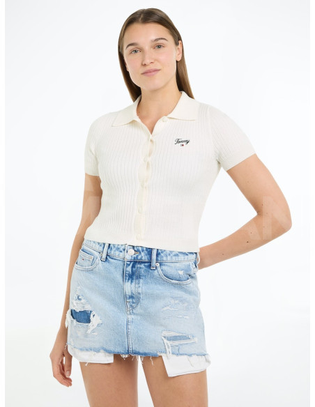 Tommy Jeans - TJW SS RIB SCRIPT POLO CARDIGAN Tbilisi - photo 1