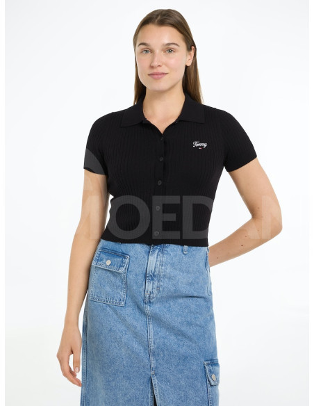 Tommy Jeans - TJW SS RIB SCRIPT POLO CARDIGAN Тбилиси - изображение 1