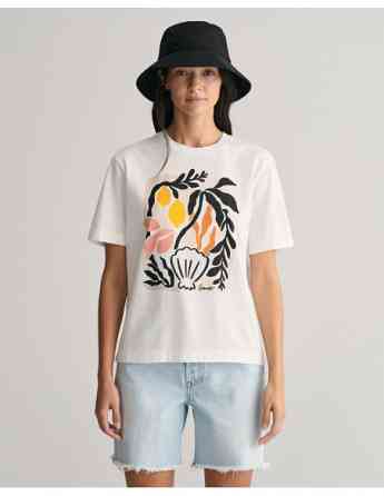 Gant - REL PALM PRINT SS T-SHIRT Tbilisi