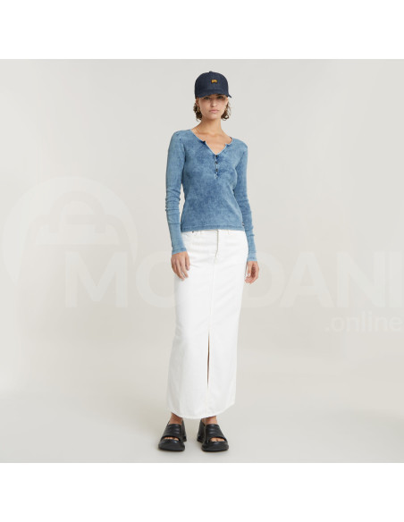 G-Star Raw - Deep v indigo henley slim l\s wmn Тбилиси - изображение 4