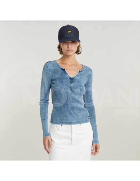 G-Star Raw - Deep v indigo henley slim l\s wmn Тбилиси - изображение 1