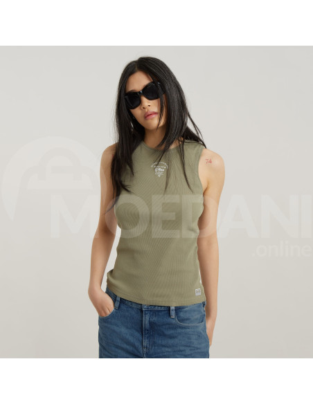 G-Star Raw - Racerback ribbed slim tank top wmn Тбилиси - изображение 1