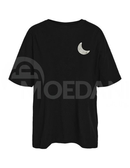 Noisy May - NMIDA S/S RHINESTONE T-SHIRT JRS FWD - A-15 1 BLACK THE MOON Tbilisi - photo 1