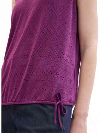 Tom Tailor - T-SHIRT TOP AJOUR V-NECK Тбилиси