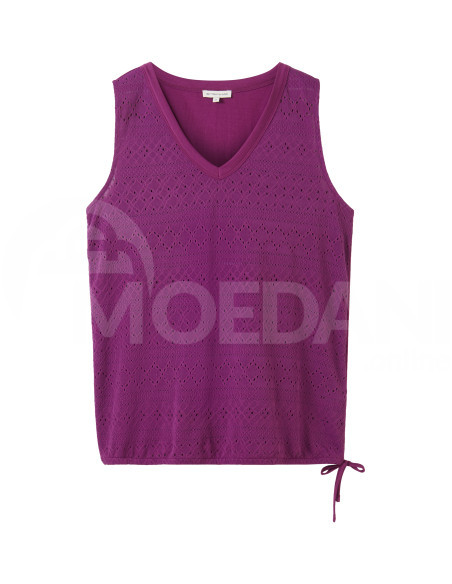 Tom Tailor - T-SHIRT TOP AJOUR V-NECK თბილისი - photo 6