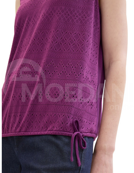 Tom Tailor - T-SHIRT TOP AJOUR V-NECK თბილისი - photo 4