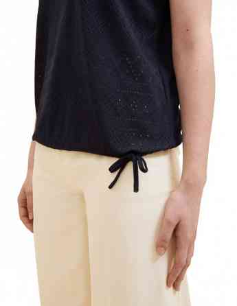 Tom Tailor - T-SHIRT TOP AJOUR V-NECK Тбилиси