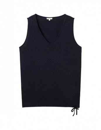 Tom Tailor - T-SHIRT TOP AJOUR V-NECK Тбилиси