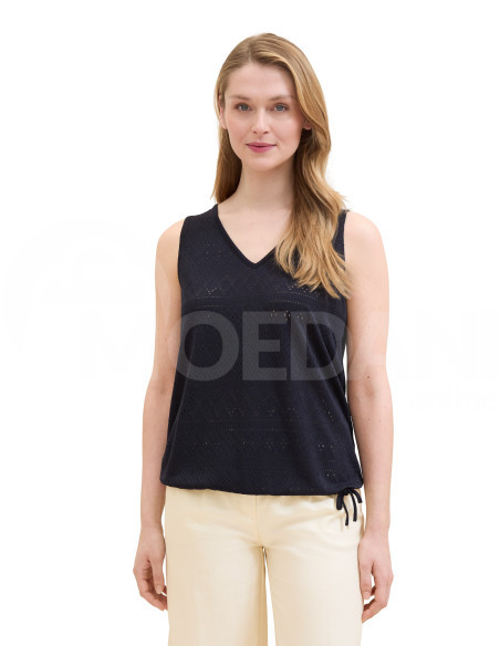 Tom Tailor - T-SHIRT TOP AJOUR V-NECK თბილისი - photo 1