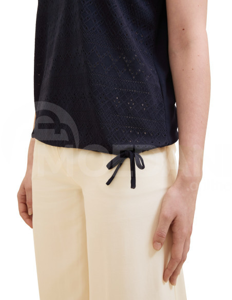 Tom Tailor - T-SHIRT TOP AJOUR V-NECK თბილისი - photo 4