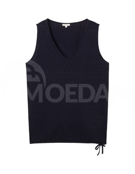 Tom Tailor - T-SHIRT TOP AJOUR V-NECK თბილისი - photo 6