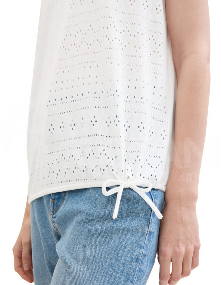 Tom Tailor - T-SHIRT TOP AJOUR V-NECK თბილისი - photo 4