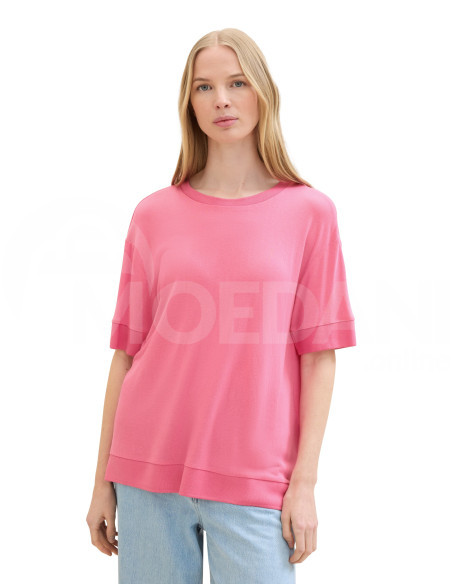 Tom Tailor - T-SHIRT WITH RIB DETAILS თბილისი - photo 3