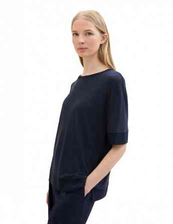 Tom Tailor - T-SHIRT WITH RIB DETAILS Тбилиси