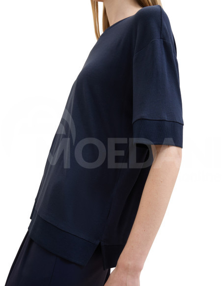 Tom Tailor - T-SHIRT WITH RIB DETAILS თბილისი - photo 4