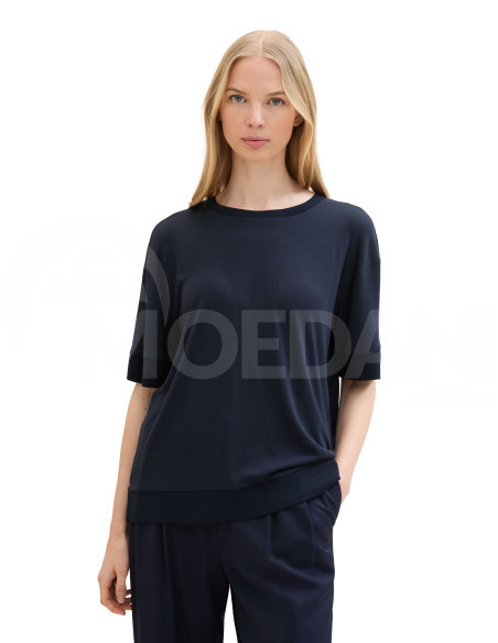 Tom Tailor - T-SHIRT WITH RIB DETAILS თბილისი - photo 1
