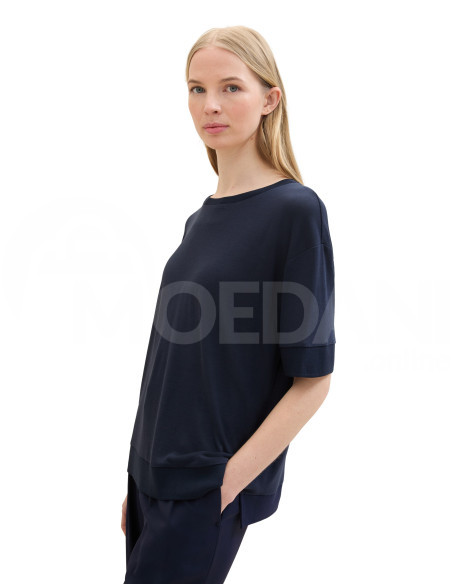 Tom Tailor - T-SHIRT WITH RIB DETAILS თბილისი - photo 3