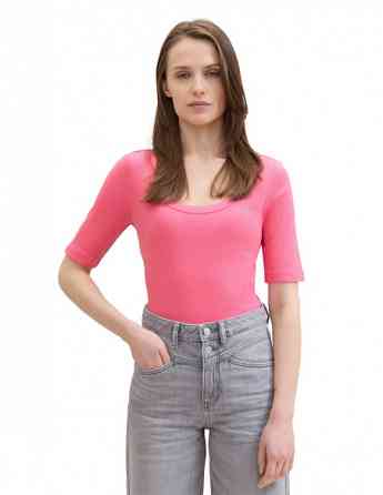 Tom Tailor - T-SHIRT RIB WIDE CREW NECK Тбилиси