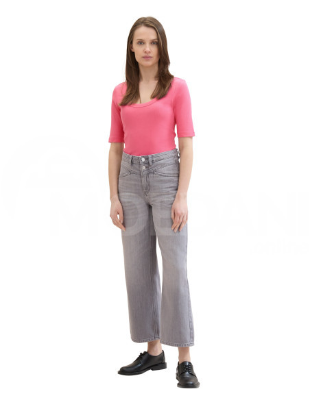 Tom Tailor - T-SHIRT RIB WIDE CREW NECK Тбилиси - изображение 5