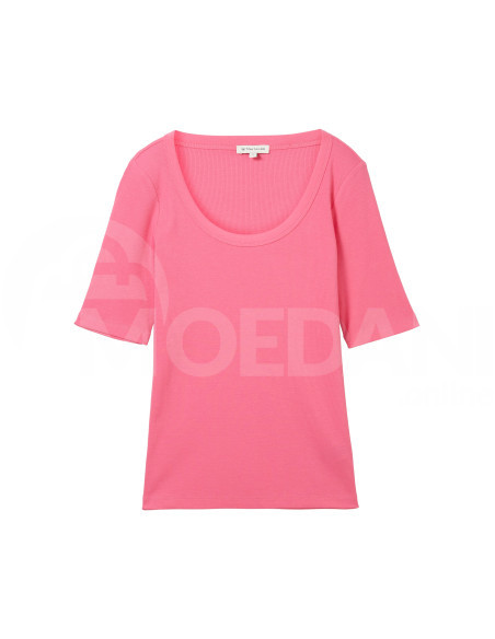 Tom Tailor - T-SHIRT RIB WIDE CREW NECK Тбилиси - изображение 6