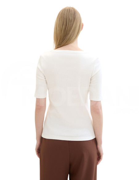 Tom Tailor - T-SHIRT RIB WIDE CREW NECK Тбилиси - изображение 2