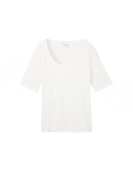 Tom Tailor - T-SHIRT RIB WIDE CREW NECK Тбилиси - изображение 6