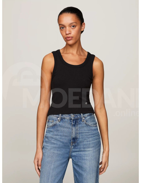 Tommy Hilfiger - SLIM  RIB CROP TANK Тбилиси - изображение 1