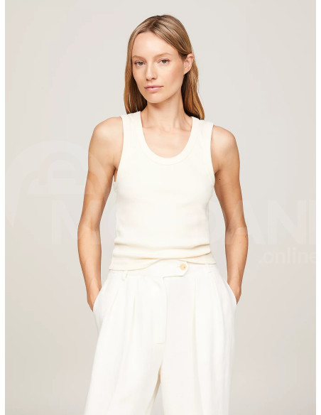 Tommy Hilfiger - SLIM  RIB CROP TANK Тбилиси - изображение 1