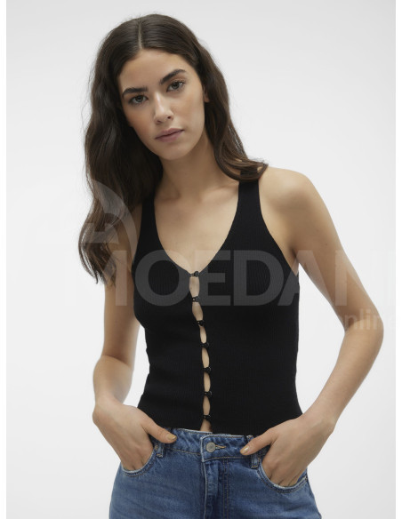 Vero Moda - VMGOLD RIB SL V-NECK TOP GA Тбилиси - изображение 3