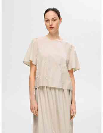 SELECTED FEMME - SLFMELLI SS O-NECK TOP B Тбилиси
