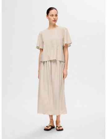 SELECTED FEMME - SLFMELLI SS O-NECK TOP B Тбилиси