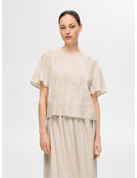 SELECTED FEMME - SLFMELLI SS O-NECK TOP B Тбилиси - изображение 1