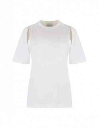 CALVIN KLEIN - REGULAR SHOULDER CUT OUT T-SHIRT თბილისი