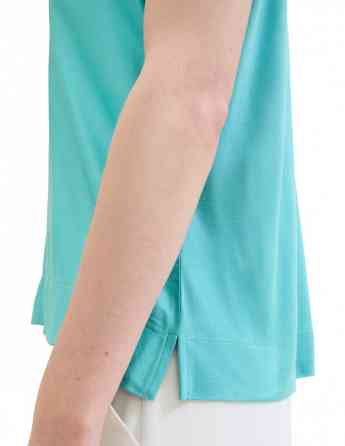 Tom Tailor - T-SHIRT V-NECK SATEEN FABMIX თბილისი