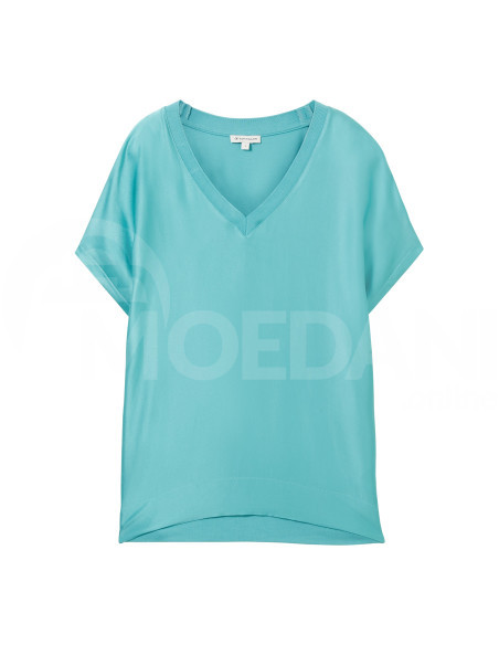 Tom Tailor - T-SHIRT V-NECK SATEEN FABMIX თბილისი - photo 6