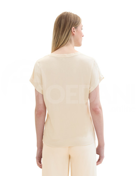 Tom Tailor - T-SHIRT V-NECK SATEEN FABMIX თბილისი - photo 2
