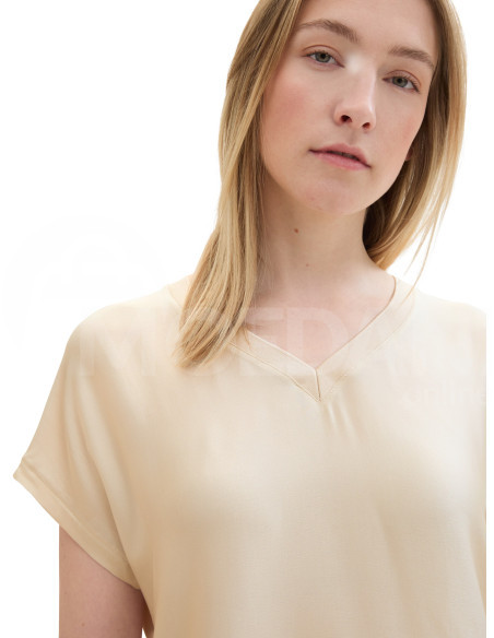 Tom Tailor - T-SHIRT V-NECK SATEEN FABMIX თბილისი - photo 4
