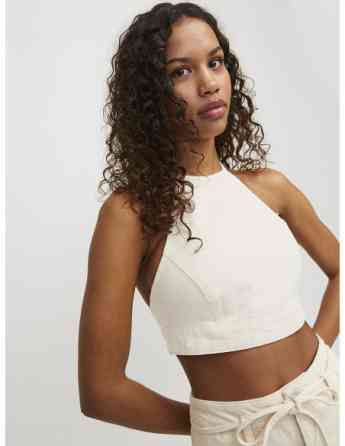JJXX - JXDORA HALTERNECK CROP DENIM TOP DNM Tbilisi