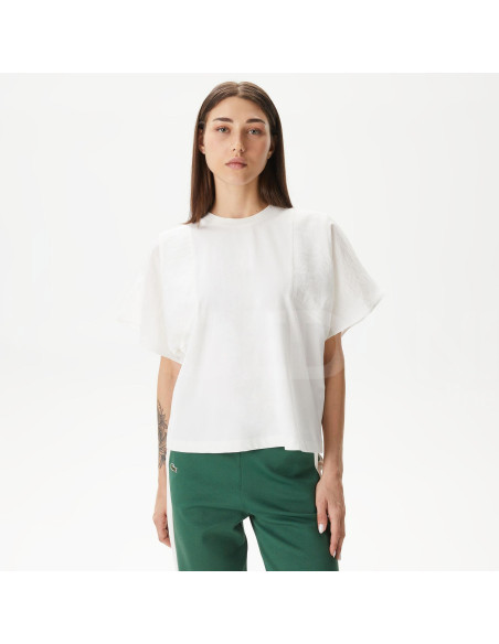 Lacoste - Lacoste Women's Loose Fit Crew Neck White T-Shirt Tbilisi - photo 1