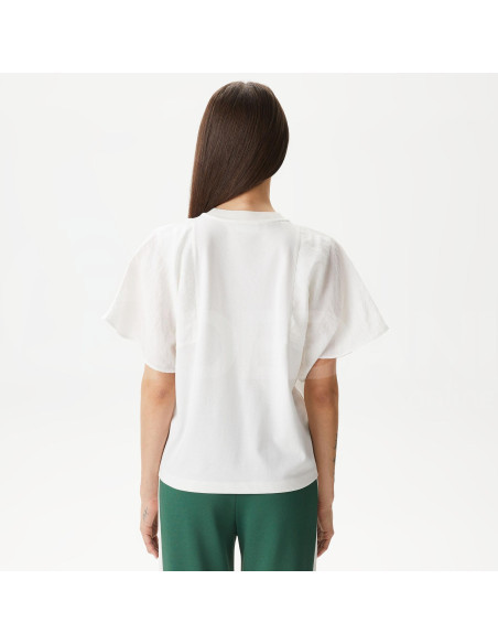 Lacoste - Lacoste Women's Loose Fit Crew Neck White T-Shirt Tbilisi - photo 2