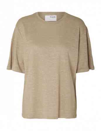 SELECTED FEMME - SLFVILJA LINEN SS TEE Tbilisi