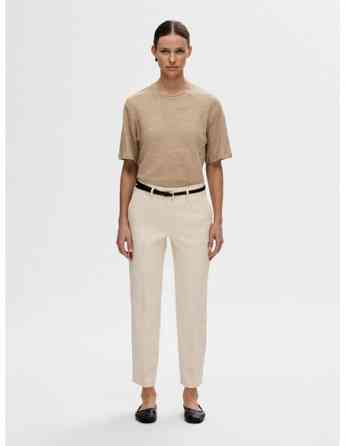 SELECTED FEMME - SLFVILJA LINEN SS TEE Tbilisi