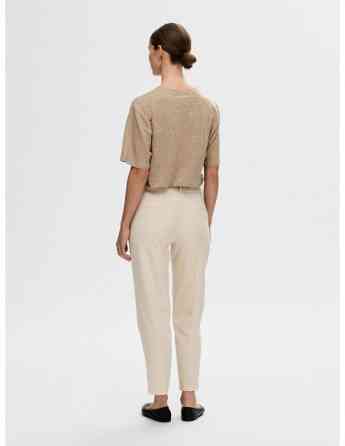 SELECTED FEMME - SLFVILJA LINEN SS TEE Tbilisi