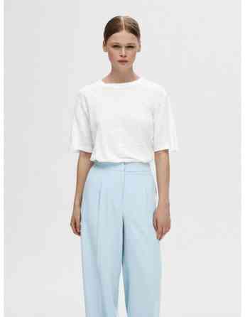 SELECTED FEMME - SLFVILJA LINEN SS TEE Tbilisi