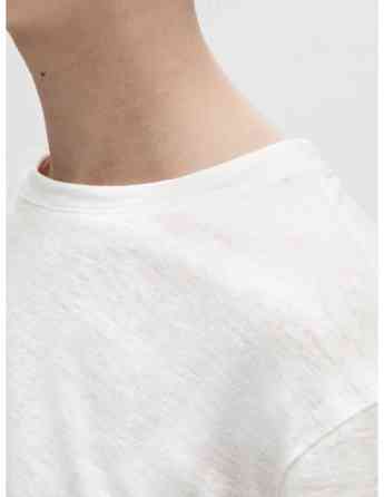 SELECTED FEMME - SLFVILJA LINEN SS TEE Tbilisi