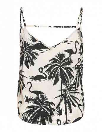 Noisy May - NMJULES S/L V-NECK SINGLET TOP WVN Tbilisi