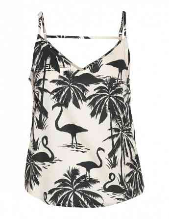 Noisy May - NMJULES S/L V-NECK SINGLET TOP WVN Tbilisi