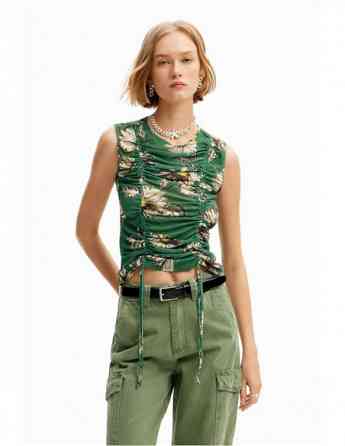 DESIGUAL - Ruched floral T-shirt Tbilisi